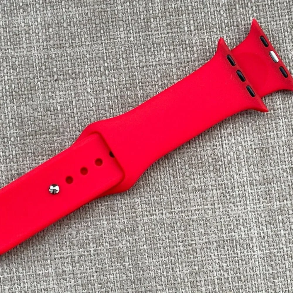 Replacement Band for iwatch Red Sport Silicon Rubber Strap Size 42/44mm